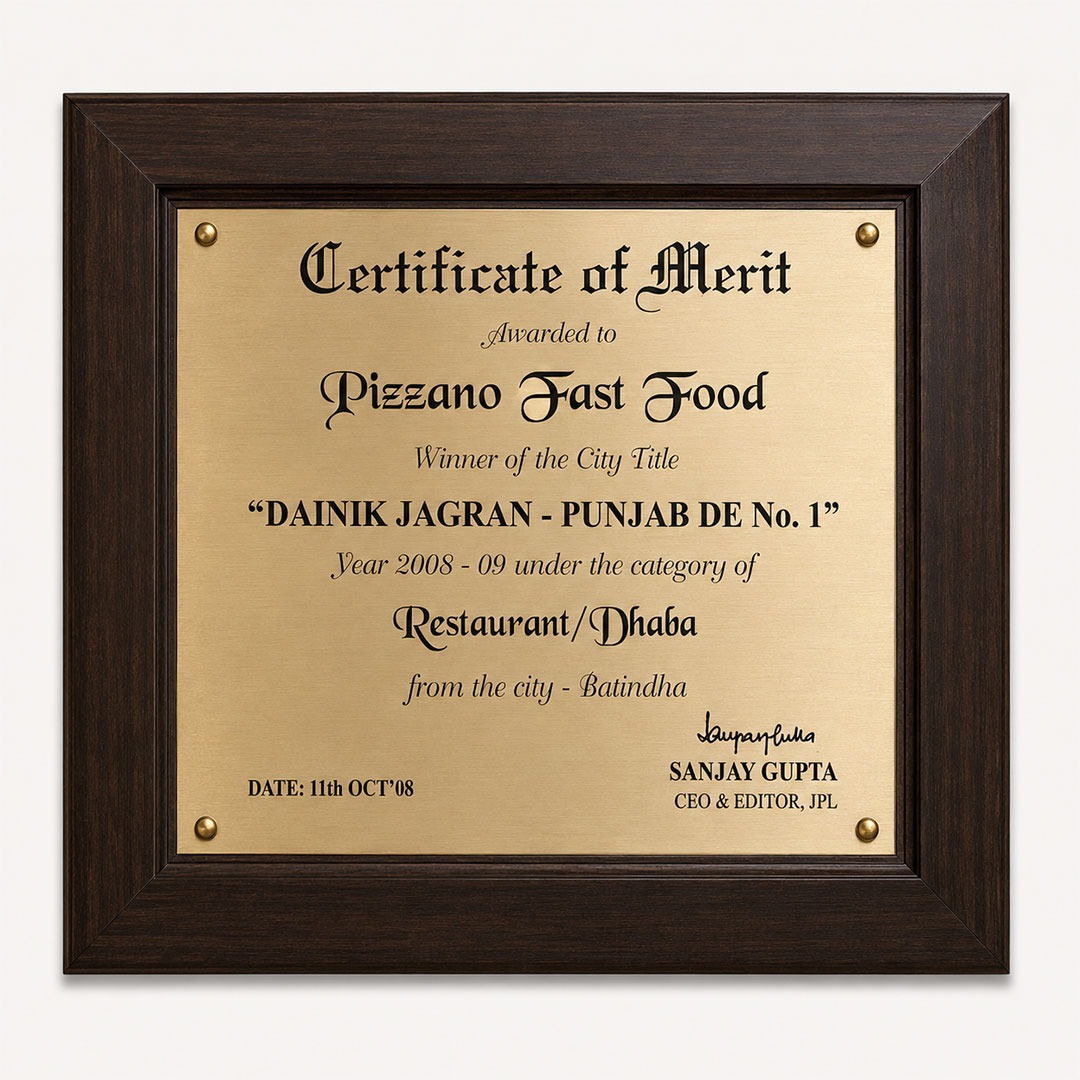 Certificate of Merit