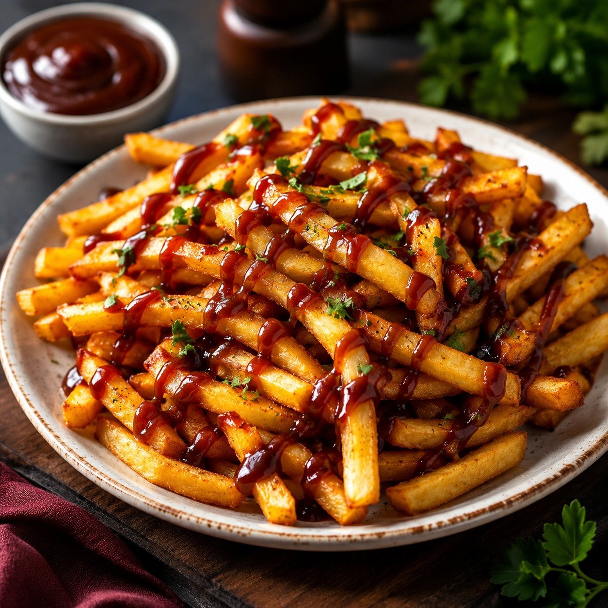 Bbq Sauce French Fries