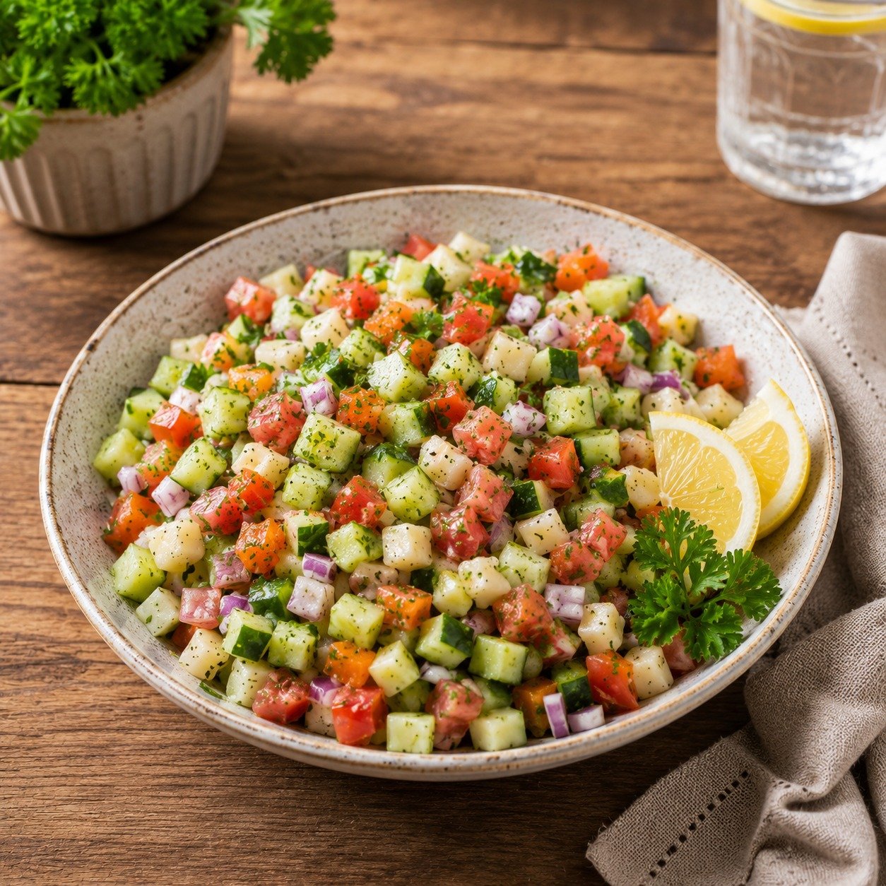 Cream Kachumber Salad