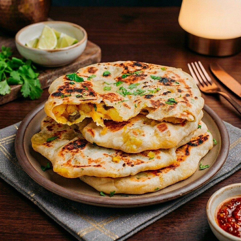 Potato Stuffed Naan